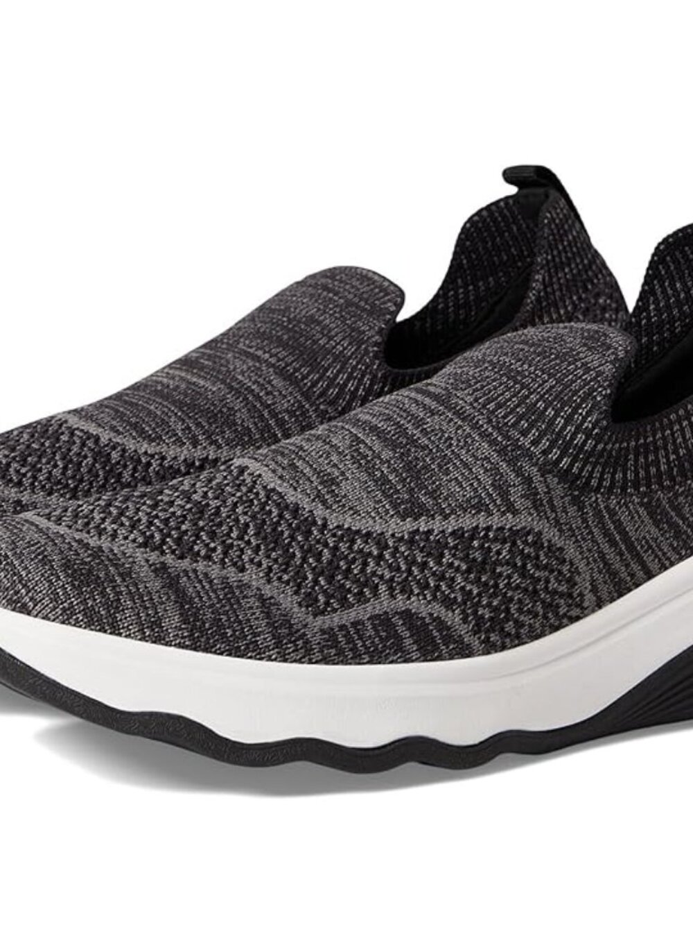 Clarks Circuit Path Women's 7 Wide Black Knit Flat Shoes 65% off Retail